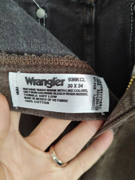 Wrangler Men's Cowboy Cut Slim Fit Jeans Dark Chocolate Size 30x34 100% Cotton - Picture 12 of 15